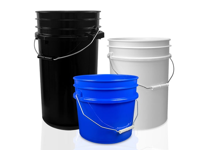 Plastic Pails and Buckets of Round, Square and More Plastic Pails