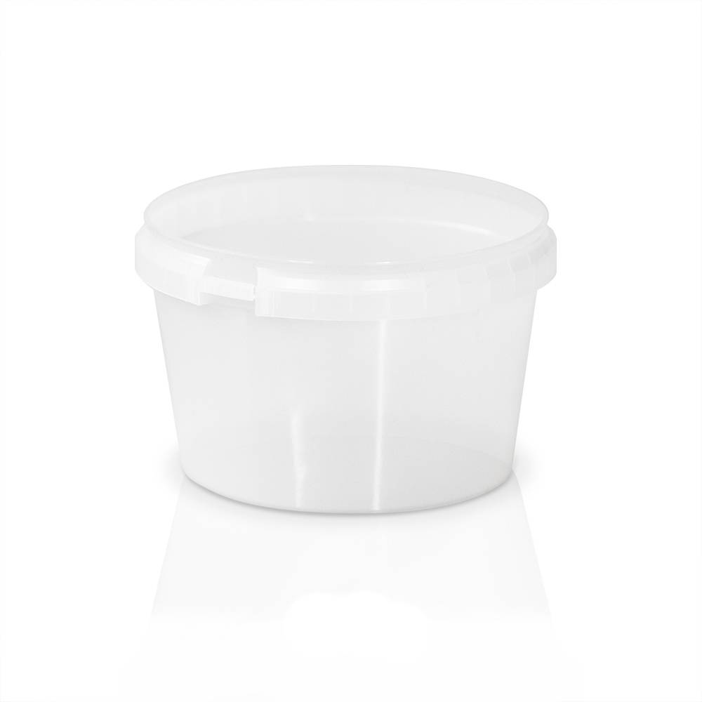 16 oz Clear PP Plastic Round Snap-Lock Containers (Tamper-Evident Lid) - Clear