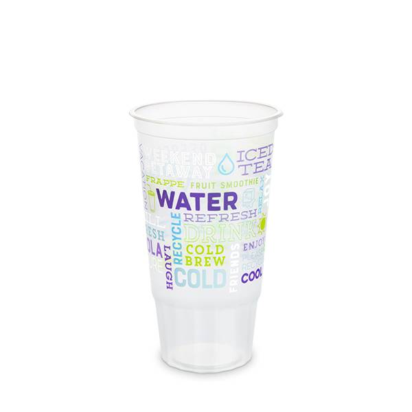 Translucent Disposable Cup & Lid - Ice Cold Refresh Design - Various Sizes  - Case - ePackageSupply
