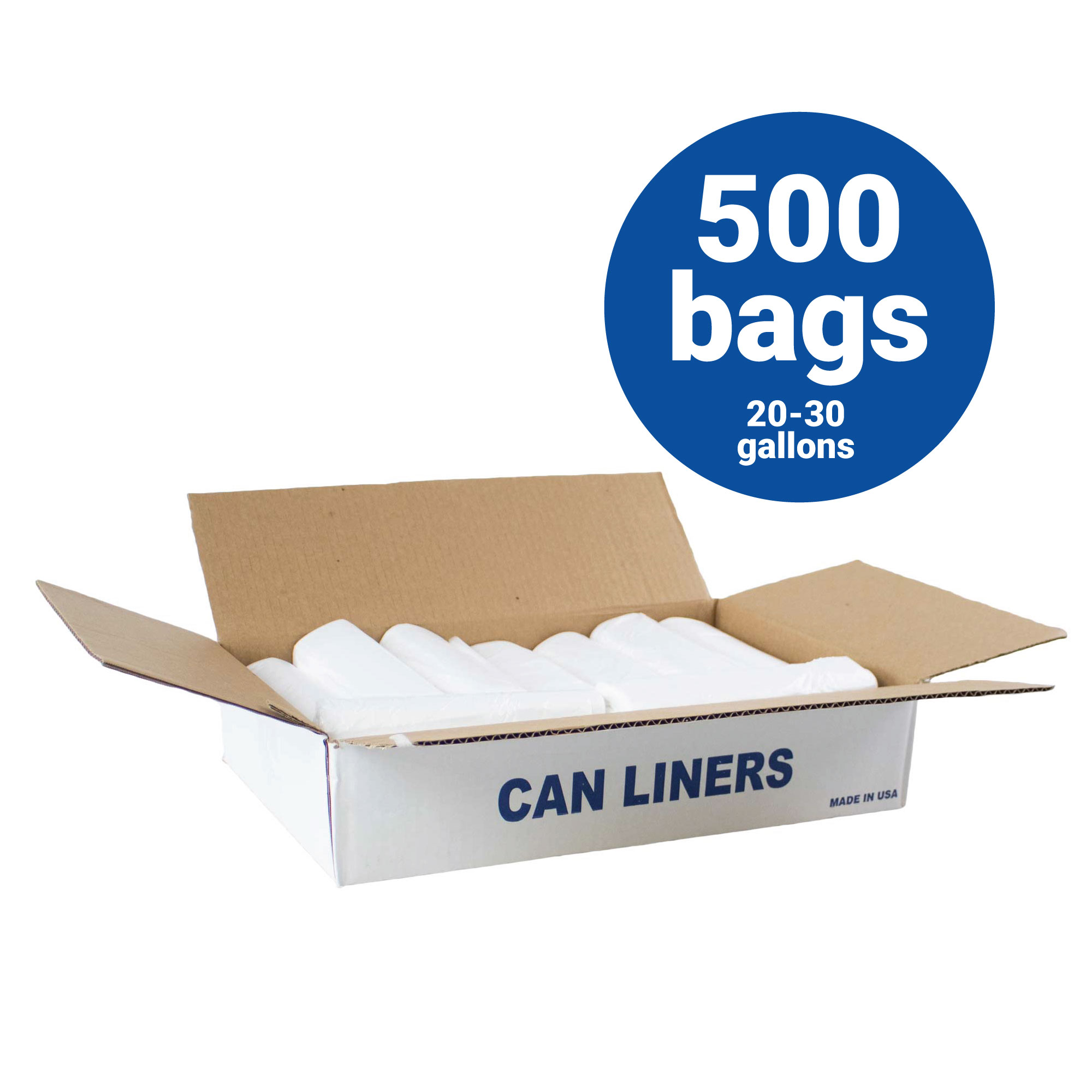 Buy Clear HDPE Trash Can Liners 24 x 33 12–16 Gallon