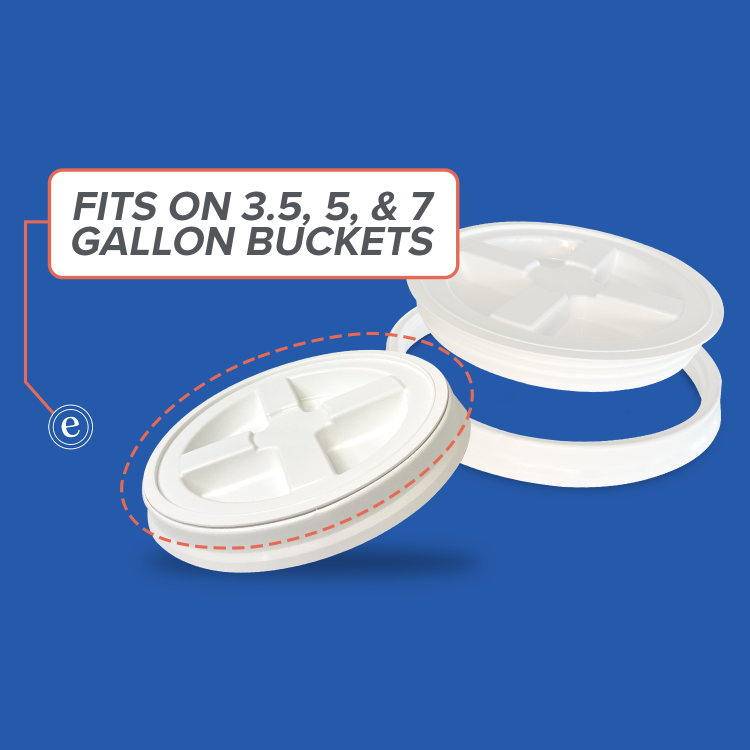 4 Gallon BPA Free Food Grade White Bucket with Plastic Handle - 240 count -  Pallet - ePackageSupply