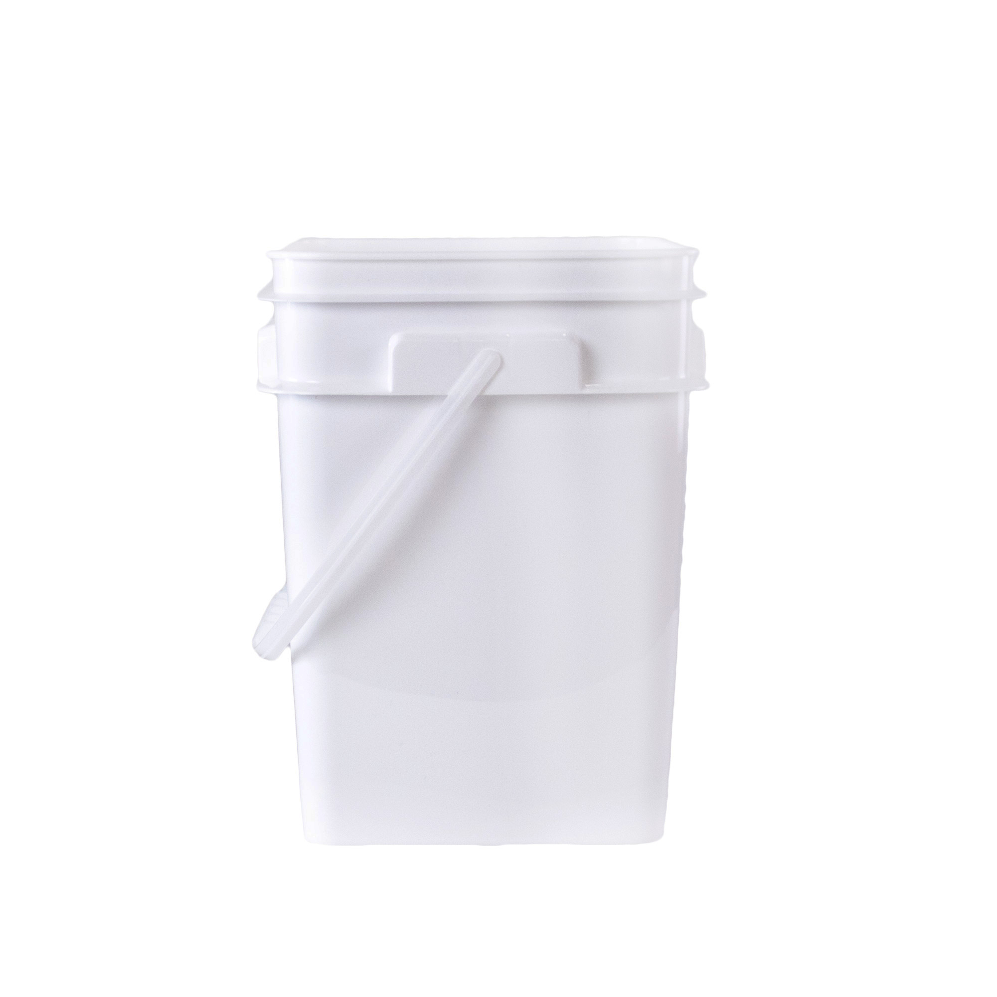 4 Gallon BPA Free Food Grade White Bucket with Plastic Handle - 240 count -  Pallet