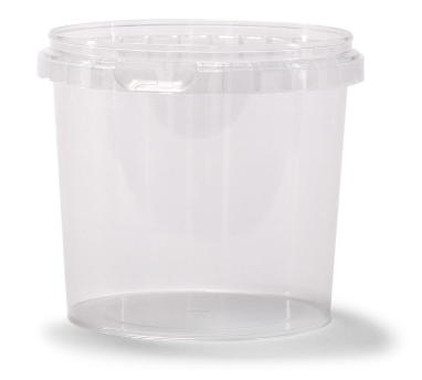 24 oz. White PP Plastic Round Container, L513