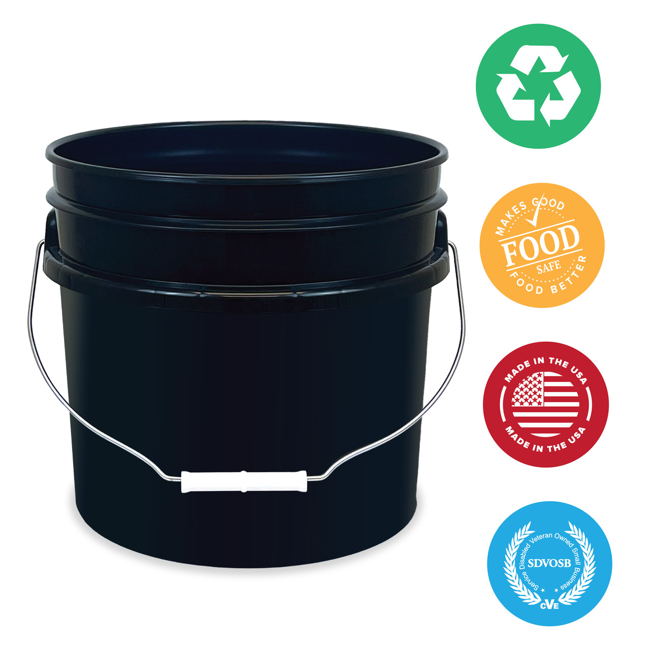 3.5 gal. BPA Free Food Grade Bucket - 1/2 Pallet 77 Units