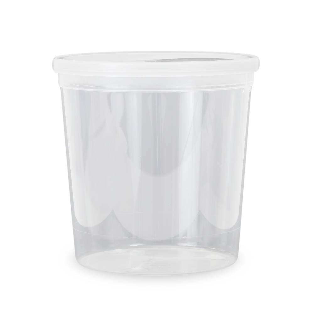 Plastic round containers 115mm 350ml 12oz clear