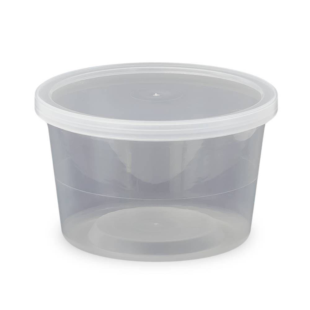 YS 16 oz. Translucent Plastic Deli Container with Lid - 240 Count