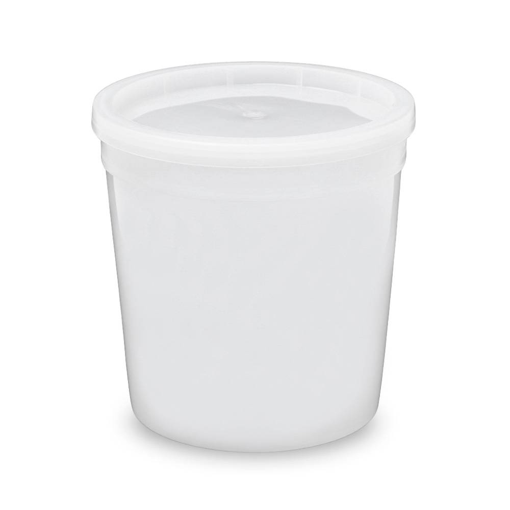16 oz. BPA Free Food Grade Round Container with Lid (T41016CP) - starting  quantity 25 count - FREE SHIPPING - ePackageSupply