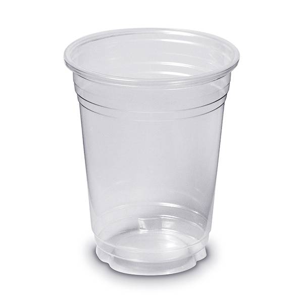 Choice 16 oz. White Poly Paper Cold Cup and Flat Straw Slot Lid - 100/Pack