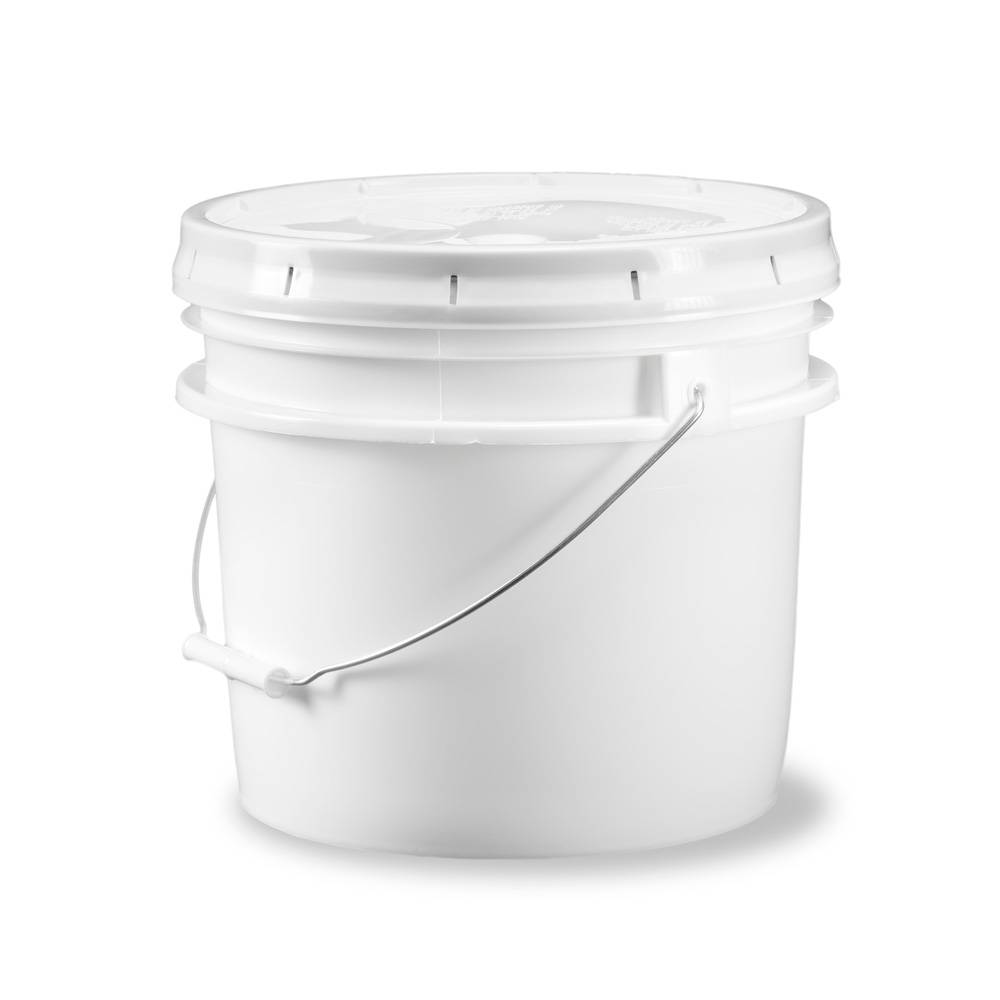  3.5 Gallon Bucket with Lids, Food Grade Storage, Premium HPDE  Plastic, BPA Free, Durable 90 Mil All Purpose Pail, Made in USA, 5 Pack:  Home & Kitchen