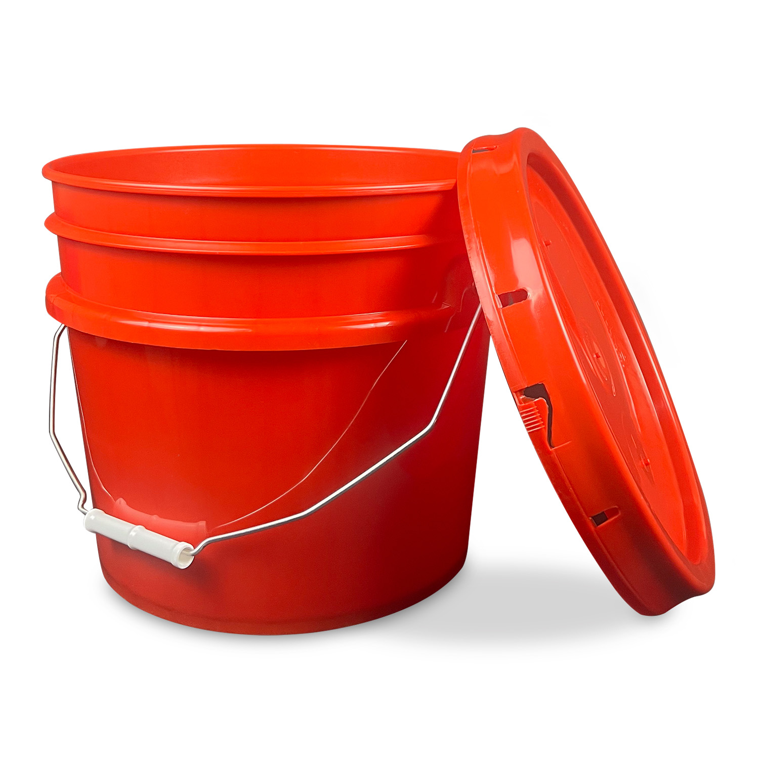 Green 5 Gallon Buckets and Flat Lids Food Grade Combo 6 Pack <Font  color=red> Special Combo Free Shipping</font>