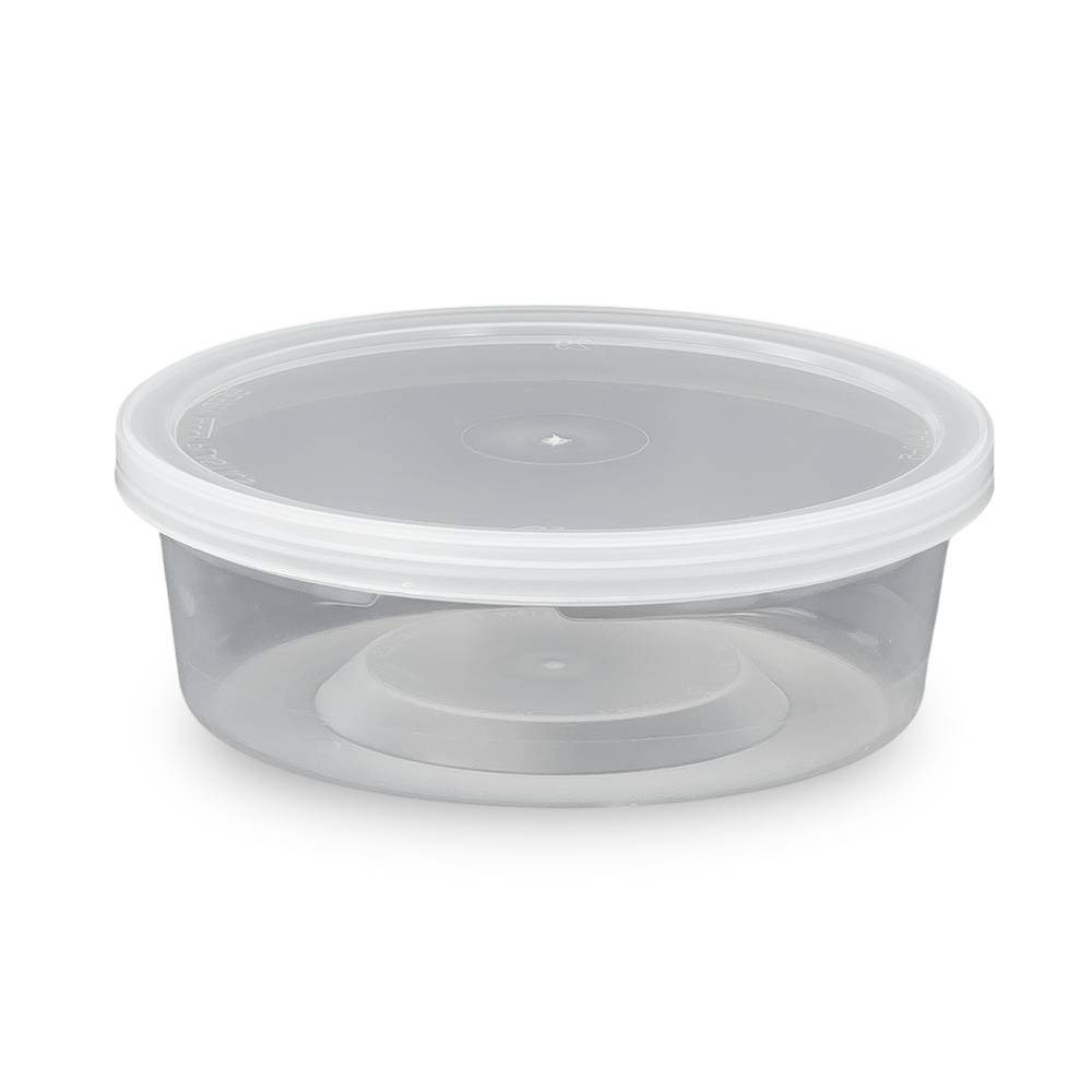 8 oz. BPA Free Food Grade Round Container with Lid (T41008CP) - starting  quantity 50 count - FREE SHIPPING - ePackageSupply