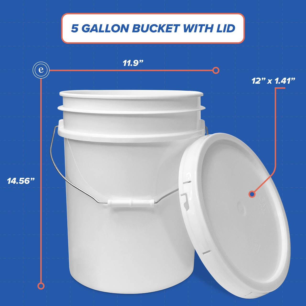 5-Gallon Bucket with Dual Logo