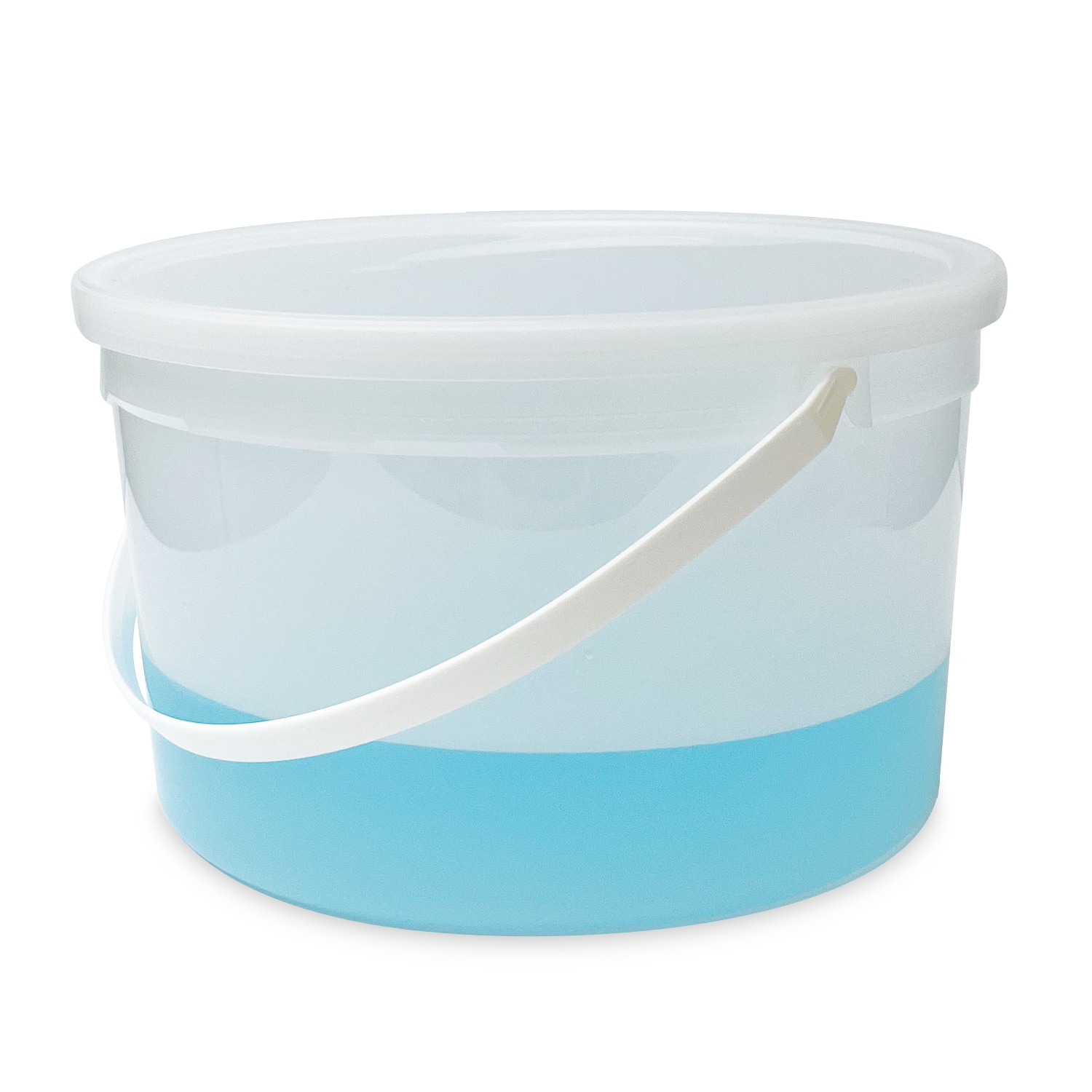 1 Gallon BPA Free Food Grade Round Plastic Bucket with White