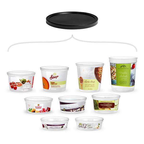 1/4 Gallon (32 oz.) BPA Free Food Grade Round Container with Lid (T41032) -  starting quantity 25 count - FREE SHIPPING
