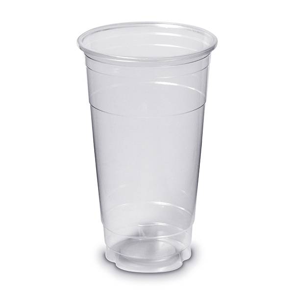 Large Clear Plastic Disposable Cups with Lids & Straws 25 count
