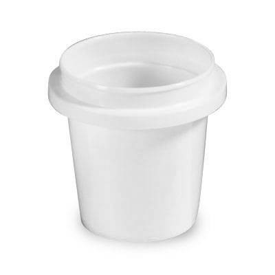 1/2 Gallon (64 oz.) White HDPE Plastic Pry-off Container with