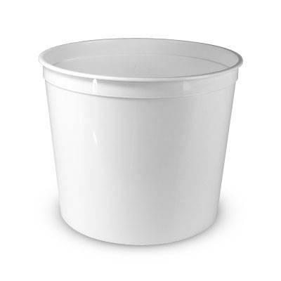 Large Plastic Tubs - 166 oz White Plastic Tub