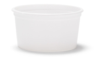 4 oz White PP Plastic Round Snap-Lock Containers (White Snap-Lock Cap) -  29104W