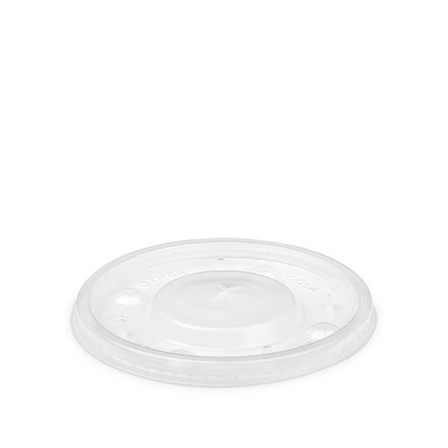 Choice Clear Plastic Flat Lid with Straw Slot - 32 oz. - 500/Case