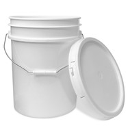 5 gal. BPA Free Food Grade Bucket with Wire Handle and Lid  (T40MW) - starting quantity 1 count - FREE SHIPPING