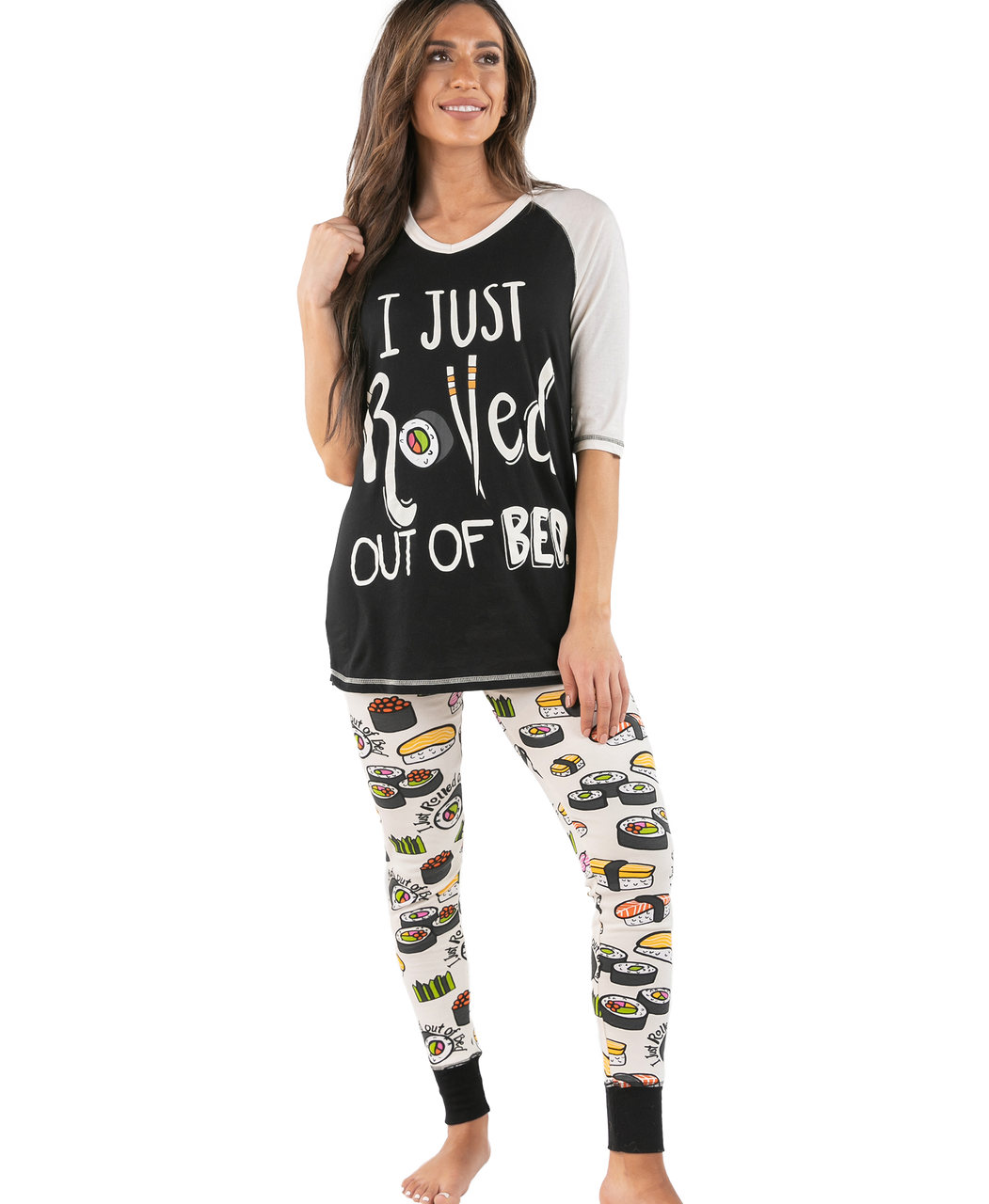 Pyjama top and leggings - Grey marl/Stars - Ladies | H&M