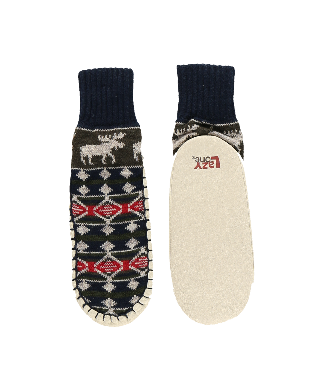 Moose Fair Isle Adult Mukluk Slipper