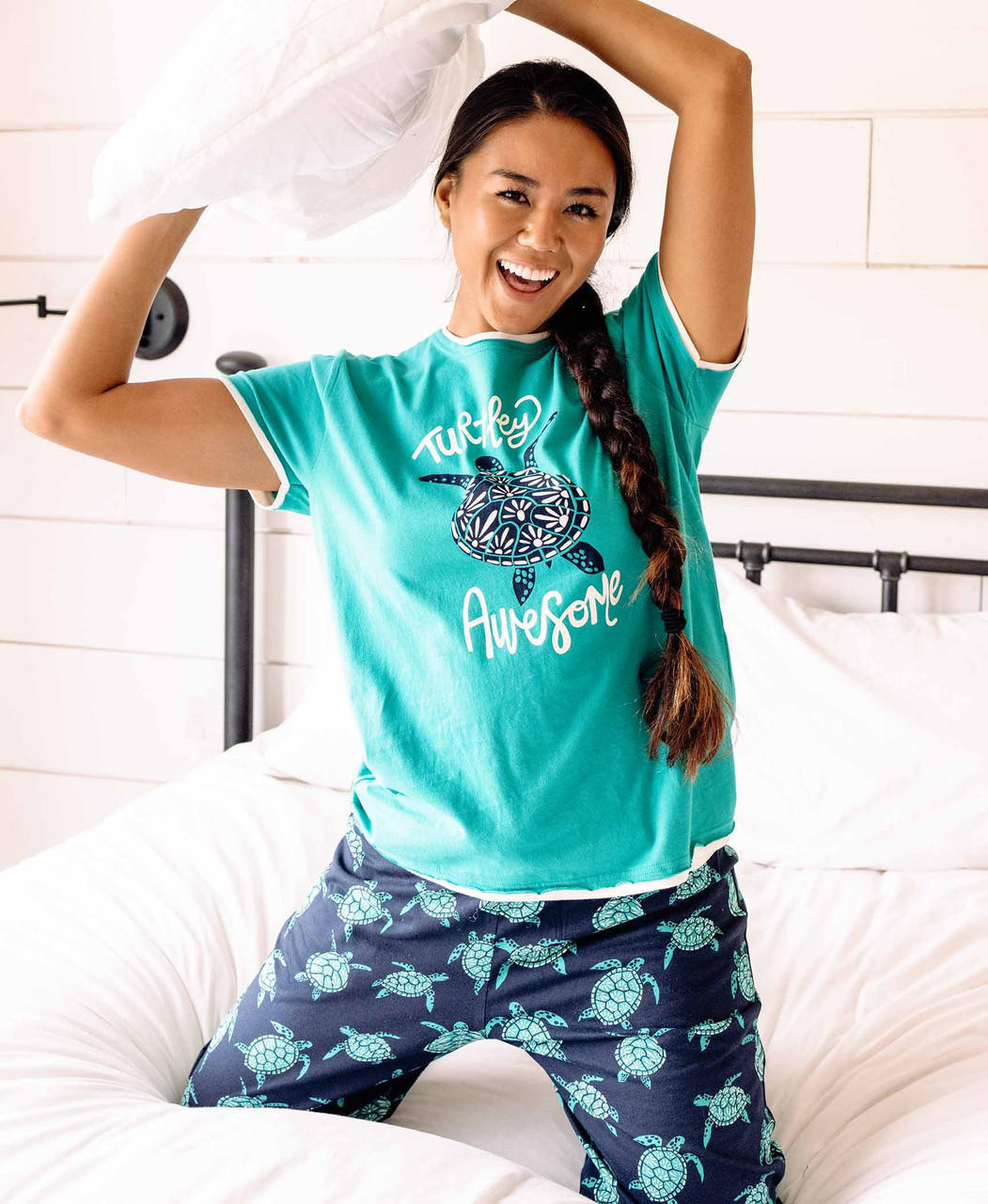 Turtle Pj Shell Turtley Awesome Women's Regular Fit Turtle PJ Set