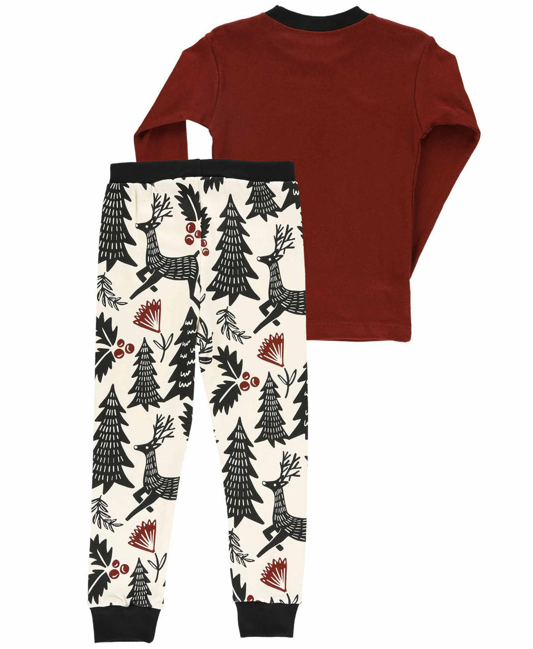Silent Night Kid's Long Sleeve Deer PJ's