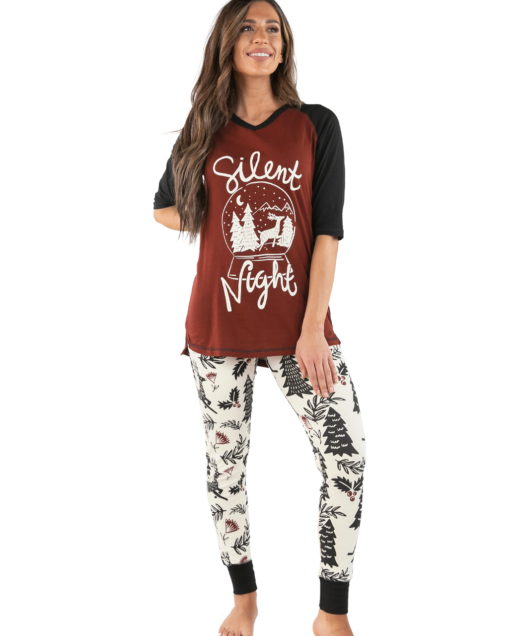 Silent Night Christmas Yoga Pants XXS