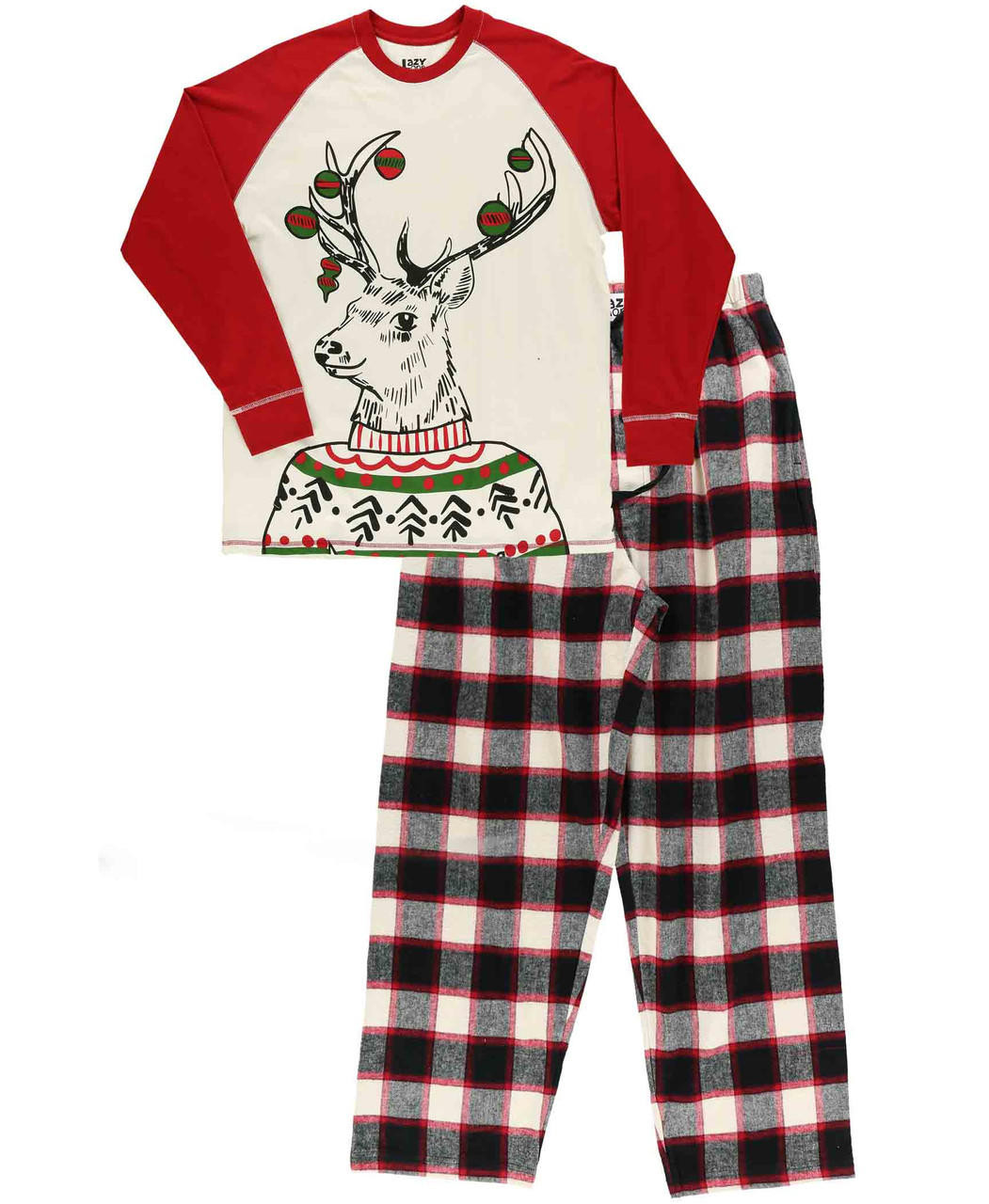 Deer Christmas Men's Long Sleeve PJ Set