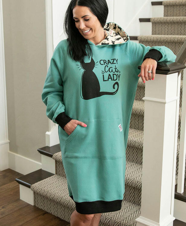 Crazy Cat Lady Sleep Hoodie