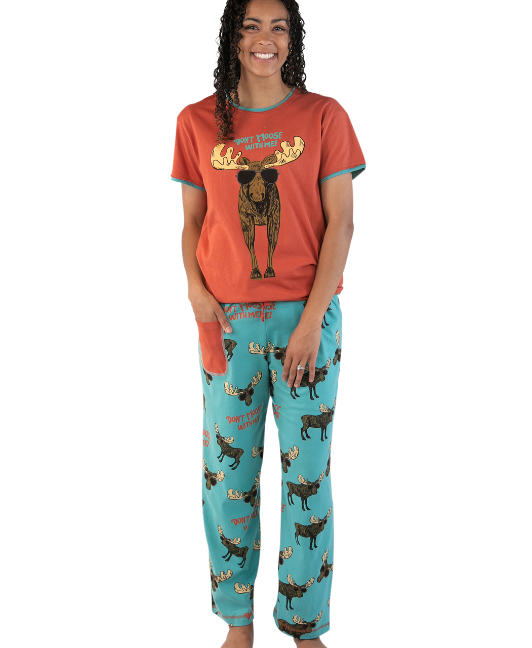 Lazy One Pajama Moose Adult Blue Flapjack PJ's Don't Moose with Me Choose  Size
