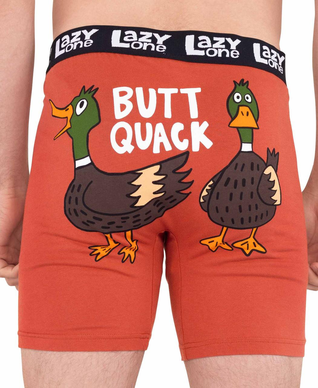 Fun Boxers Brand Calzoncillos Boxer LazyOne Butt Quack Algodón