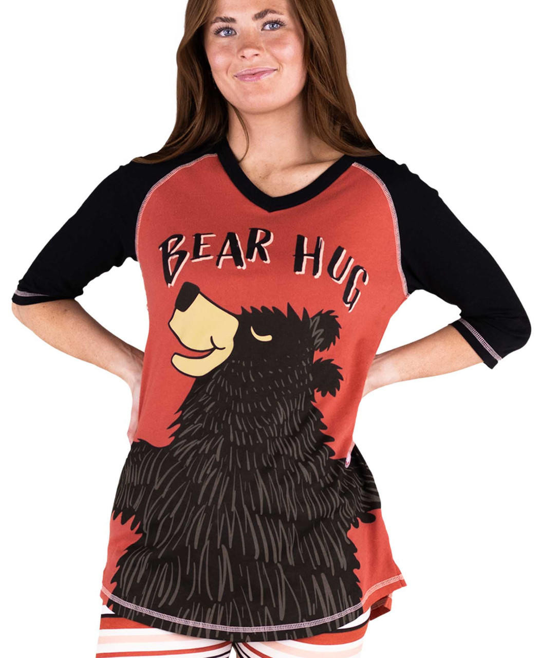 Bear Hug Pink Women's Tall Tee | LazyOne
