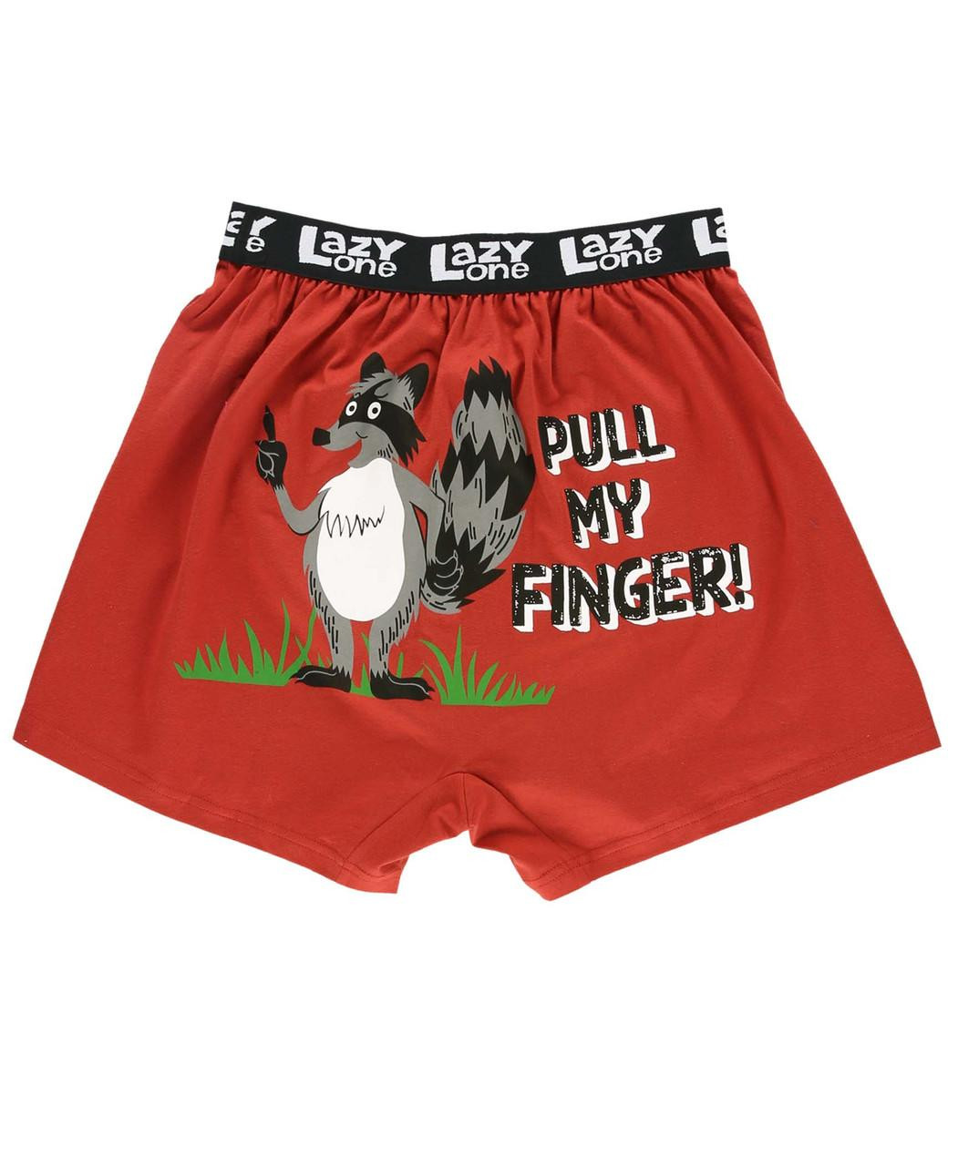 Pull My Finger Red Kid Boxer LazyOne