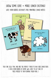 Free Downloadable Lunch Cards for Kids