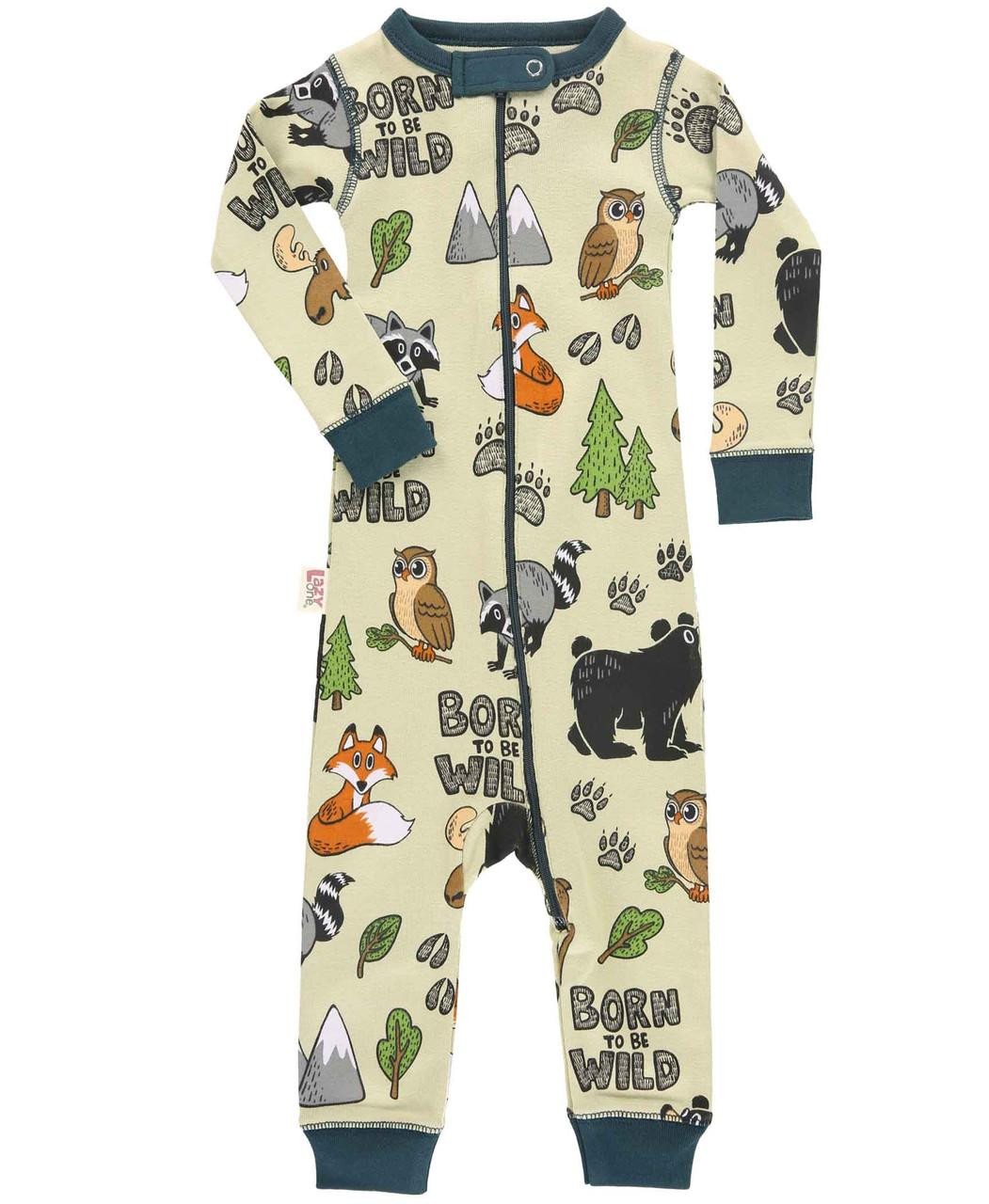 Pijama Animales Niños Little Blue House Fair Isle Bear & Moose Family Union Suits Ensemble De Pijama Entero Niño