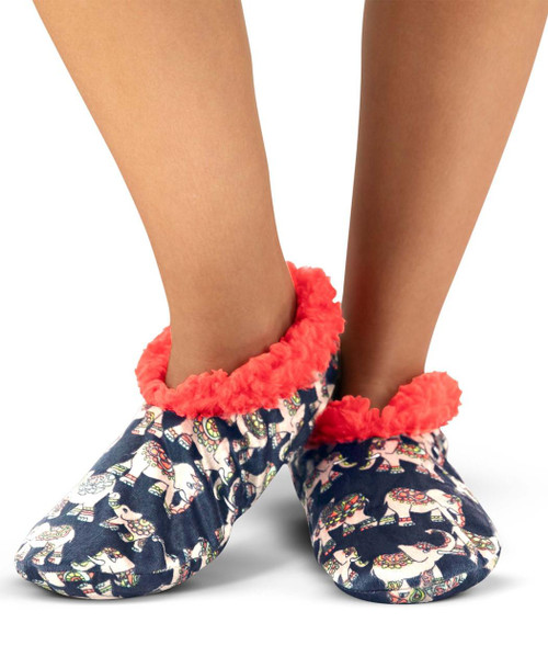  Dream Big Elephant Fuzzy Feet Slipper 