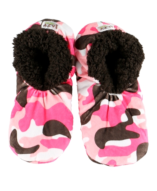  Pink Camo Deer Fuzzy Feet Slippers 