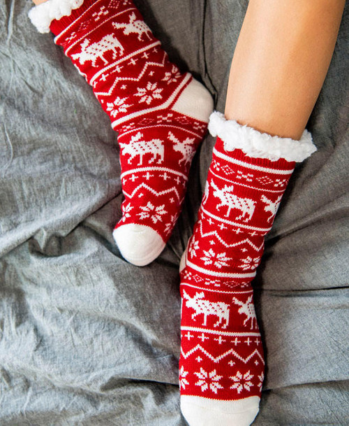  Nordic Moose Plush Sock 