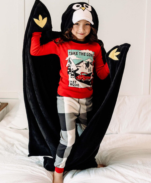 Penguin Kid's Hooded Blanket Penguin Kid's Hooded Blanket