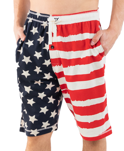  Stars & Stripes Men's Pajama Shorts 