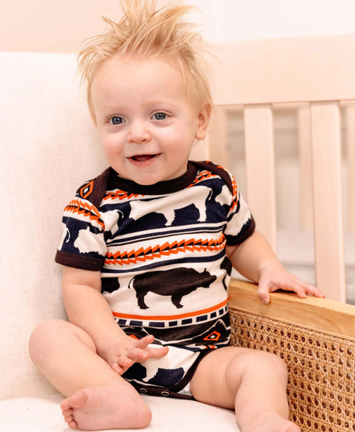 Buffalo Fair Isle Infant Creeper Onesie Buffalo Fair Isle Infant Creeper Onesie