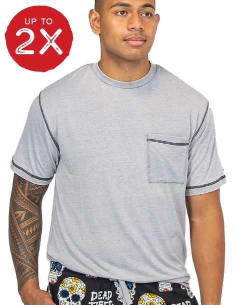  Heather Grey Men's PJ Pocket Tee 