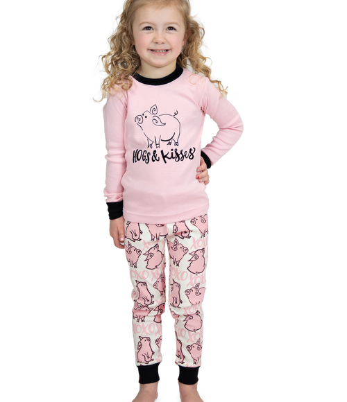  Hogs & Kisses Kid's Long Sleeve PJ's 