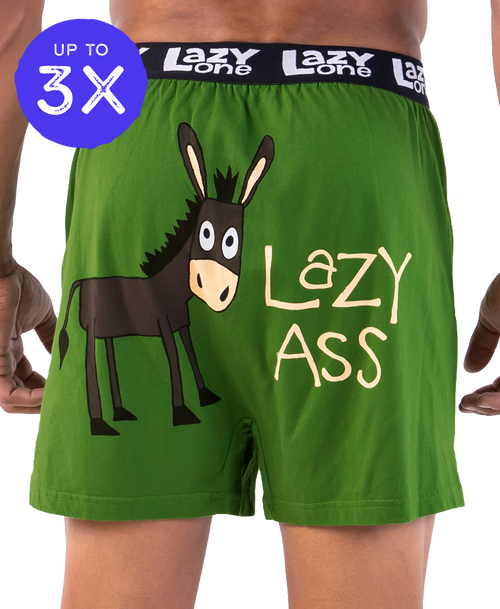  Lazy Ass Men's Donkey Funny Boxer 