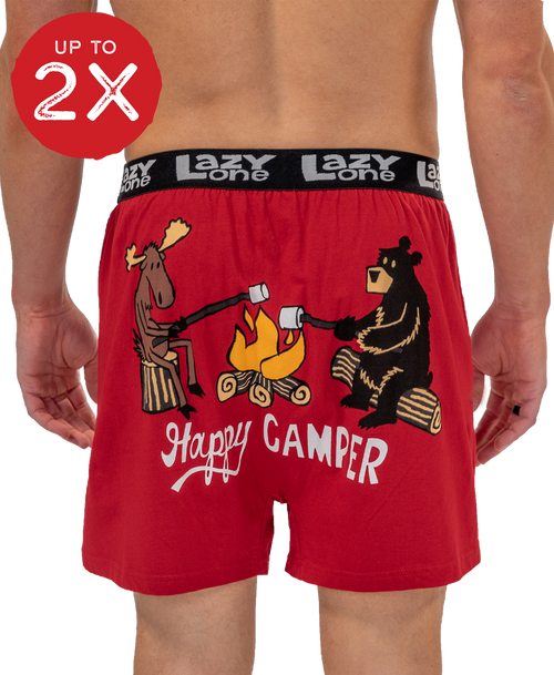  Happy Camper Men's Funny Boxer 