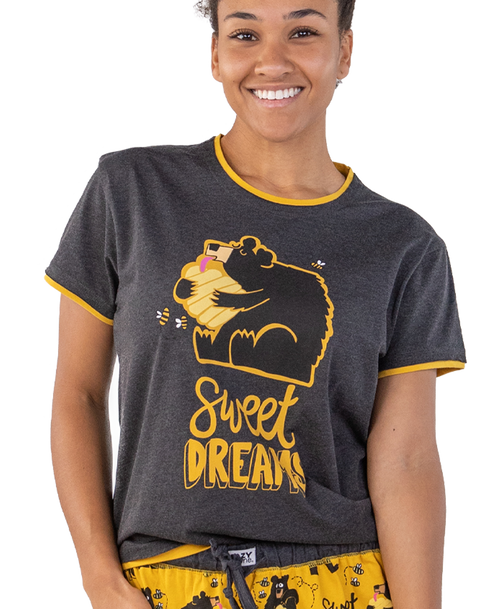  Sweet Dreams Women's Regular Fit Bear PJ Tee 