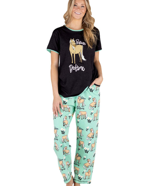  Pasture Bedtime Women's Horse Regular Fit PJ Set 