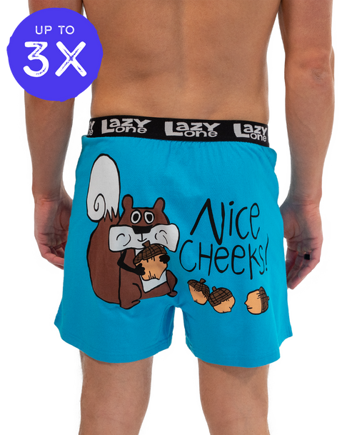  Nice Cheeks Men's Squirrel Funny Boxer 